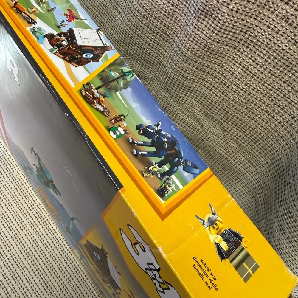 LEGO Creator 3-in-1 Viking Ship and the Midgard Serpent 31132 Open Damaged Box